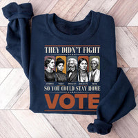 They Didn't Fight Vote T-Shirt, Historical Suffrage Icons Election Tee, Vote Rights Activist Shirt, Election Day Top, Gift for Voters