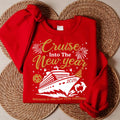 Cruise Into New Year Sweatshirt, 2026 New Year Cruise Tee, Holiday Party Vacation Top, Sailing Together Holiday Shirt, Gift for Cruisers