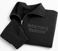 Veterinary Medicine Embroidered Quarter Zip Sweatshirt, Gothic Vet Tech Pullover, Vet School Graduation Outfit, Gift for Veterinarians