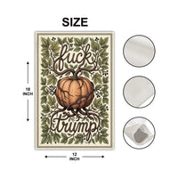 Anti-Trump Autumn Pumpkin Protest Garden Flag, Thanksgiving Resist Fascism Yard Flag, Subtle Political Decor, Harvest Fall Outdoor Flag