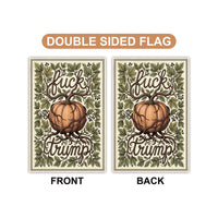 Anti-Trump Autumn Pumpkin Protest Garden Flag, Thanksgiving Resist Fascism Yard Flag, Subtle Political Decor, Harvest Fall Outdoor Flag