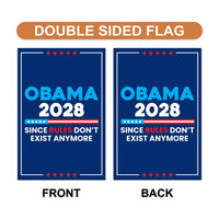 Obama 2028 Democracy vs Fascism Garden Flag, Double Sided, No Kings Vote Early , Election Protect Democracy, Anti-Trump, Resist Fascism Flag