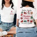 Personalized Family Christmas 2026 Shirt, Custom Name Matching Holiday Tee, Doodle Crew Design with Role Icon, Gift for Family, Front Back