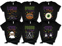 Personalized Optometry Halloween Shirt, Custom Pun Design Eye Doctor Tee, Funny Spooky Vision Top, Halloween Gift, Gift for Optometrist