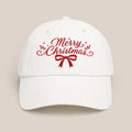 Personalized Merry Christmas Embroidered Hat, Custom Thread Color Script Design, Festive Dad Hat, Holiday Party Outfit, Christmas Gift