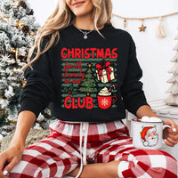 Personalized Family Christmas Club Sweatshirt, Custom Name Est Year Retro Design Tee, Matching Holiday Design Top, Christmas Gift for Family