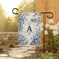 Personalized Family Name Garden Flag, 12x18 Inch Double Sided Flag, Toile Monogram Porch Decor, Custom Family Decor, Housewarming Gift