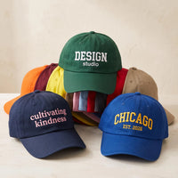Custom Text Logo Embroidered Hat, Personalized Name Dad Cap, Soft Chino Twill Cap, Bride Mom Family Wedding Gift, Personalized Gift