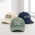 Personalized Text Embroidered Hat, Custom Name Funny Quote Dad Cap, Bio Washed Cotton Cap, Fun Birthday Gift for Her, Custom Hat Gift