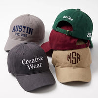 Personalized Embroidered Hat, Choose Your Design Custom Text Cap, Low Profile Dad Hat, 40 Funny Quote Design Options, Personalized Gift