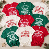 Custom Dear Santa Christmas Shirt, Personalized Funny Holiday Tee, Sarcastic Group Party Top, Family Matching Outfit, Christmas Gift