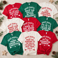 Custom Dear Santa Christmas Shirt, Personalized Funny Holiday Tee, Sarcastic Group Party Top, Family Matching Outfit, Christmas Gift