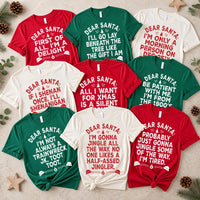 Custom Dear Santa Christmas Shirt, Personalized Funny Holiday Tee, Sarcastic Group Party Top, Family Matching Outfit, Christmas Gift