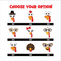 Custom Turkey Face Thanksgiving Shirt, Personalized Funny Gobbler Tee, Cute Funny Bird Top, Family Matching Holiday Gift, Turkey Day Gift
