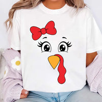Custom Turkey Face Thanksgiving Shirt, Personalized Funny Gobbler Tee, Cute Funny Bird Top, Family Matching Holiday Gift, Turkey Day Gift