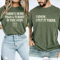 Thanksgiving Pregnancy Announcement Shirt, Custom Turkey in Oven Tee, Funny Couples Pregnancy Tee, Fall Maternity Gift, New Mom Gift