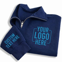 Personalized Logo Embroidered Quarter Zip Sweatshirt, Custom Company Quarter Zip, Corporate Team Apparel, Team Uniform Top, Corporate Gift