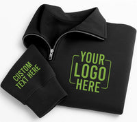 Personalized Logo Embroidered Quarter Zip Sweatshirt, Custom Company Quarter Zip, Corporate Team Apparel, Team Uniform Top, Corporate Gift