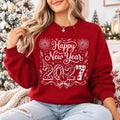 Happy New Year 2027 Hand Lettered Sweatshirt, NYE Countdown Party Shirt, Funny Doodle 2027 Shirt, New Year Gift for Her, Holiday Party Gift