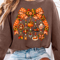 Thanksgiving Bow Graphic Sweatshirt, Fall Charm Garland Tee, Pumpkin Turkey Autumn Top, Thanksgiving Dinner Party Outfit Shirt, Gift for Her