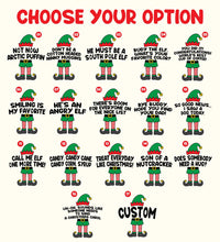 Personalized Family Elf Christmas Shirt, Custom Funny Elf Quote Sweatshirt, Retro Christmas Tee, Matching Family Outfit, Holiday Party Gift
