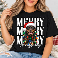 Personalized Dog Photo Christmas Shirt, Custom Pet Portrait Tee, Merry Santa Pup Sweatshirt, Dog Mom Crewneck, Xmas Gift for Pet Mom
