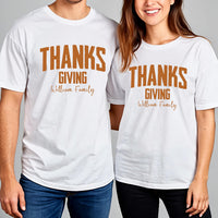Personalized Thanksgiving Family Shirt, Custom Thanks Giving Tee, Fall Harvest Sweatshirt, Turkey Crewneck, Family Gathering Holiday Gift