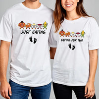 Thanksgiving Pregnancy Announcement Shirt, Funny Eating for Two Tee, Cute Just Eating Sweatshirt, Pregnancy Reveal Crewneck, Couples Gift