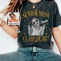 Custom Senior Mom 2027 Shirt, Personalized Graduate Photo Tee, Class of 2027 Grad Sweatshirt, Proud Parent Crewneck, Senior Year Gift