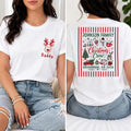 Custom Family Christmas Vacation Shirt, Personalized Pocket Tee, Matching Family Xmas Outfit, Holiday Trip Gift, Front Back