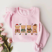 Christmas Teddy Bear Sweatshirt, Cute Winter Bear Crewneck, Festive Holiday Animal Pullover, Cozy Seasonal Family Outfit, Holiday Gift