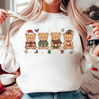 Christmas Teddy Bear Sweatshirt, Cute Winter Bear Crewneck, Festive Holiday Animal Pullover, Cozy Seasonal Family Outfit, Holiday Gift