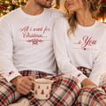Custom Couples Christmas Shirt, Personalized Initials Holiday Tee, All I Want Xmas, Matching Couple Outfit, Anniversary Gift, Front Sleeve