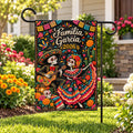 Personalized Day of the Dead Garden Flag, 12x18 Double Sided, Skeleton Couple Spooky Porch Decor, Dia de los Muertos Sign, Halloween Gift