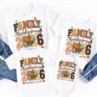 Family Thanksgiving 2026 Shirt, Thankful for My Tribe Turkey Tee, Patterned Family Holiday Top, Fall Harvest Outfit, Thanksgiving Gift