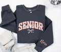 Custom Senior 2027 Sweatshirt, Personalized Name Class of 2027, Varsity Letter Grad Year Pullover, Graduation Gift for Her, Front Sleeve