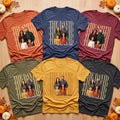 Custom Family Photo Thanksgiving Shirt, Personalized Name Photo Tee, Vintage Stacked Letter Design, Family Party Outfit, Thanksgiving Gift