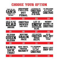 Custom Funny Christmas Shirt, Personalized Sarcastic Holiday Tee, Vintage Quote Crewneck Top, Choose Your Phrase Gift, Gag Gift for Friend