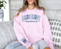 Personalized Radiology Department Sweatshirt, Custom X Ray Tech Crewneck, Rad Tech Gift Top, Medical Worker Outfit, Christmas Gift for Her