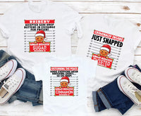 Personalized Gingerbread Mugshot Christmas Shirt, Custom Ginger Jailhouse Tee, Funny Inmate Top, Matching Family Outfit, Holiday Gift