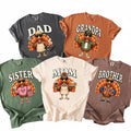 Personalized Family Thanksgiving Shirt, Custom Matching Turkey Tee, Retro Varsity Role Design, Funny Fall Family Outfit, Thanksgiving Gift