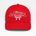 Personalized Merry Christmas Embroidered Hat, Custom Thread Color Script Design, Festive Dad Hat, Holiday Party Outfit, Christmas Gift
