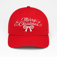 Personalized Merry Christmas Embroidered Hat, Custom Thread Color Script Design, Festive Dad Hat, Holiday Party Outfit, Christmas Gift