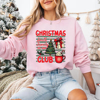 Personalized Family Christmas Club Sweatshirt, Custom Name Est Year Retro Design Tee, Matching Holiday Design Top, Christmas Gift for Family