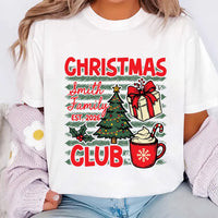 Personalized Family Christmas Club Sweatshirt, Custom Name Est Year Retro Design Tee, Matching Holiday Design Top, Christmas Gift for Family