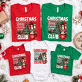 Personalized Family Christmas Club Shirt, Custom Name Est Year Retro Design Tee, Matching Holiday Design Top, Christmas Gift for Family