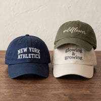 Custom Text Logo Embroidered Hat, Personalized Name Dad Cap, Soft Chino Twill Cap, Bride Mom Family Wedding Gift, Personalized Gift