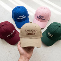 Personalized Embroidered Hat, Choose Your Design Custom Text Cap, Low Profile Dad Hat, 40 Funny Quote Design Options, Personalized Gift