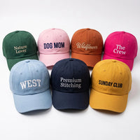 Personalized Embroidered Hat, Choose Your Design Custom Text Cap, Low Profile Dad Hat, 40 Funny Quote Design Options, Personalized Gift