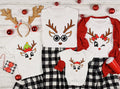 Custom Reindeer Face Christmas Shirt, Choose Your Option 01-09 Tee, Funny Holiday Family Shirt, Matching Family Outfit, Holiday Gift